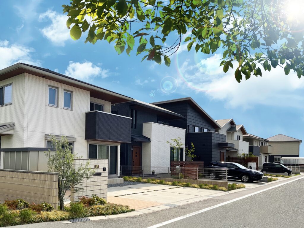 駐車場付きの戸建て